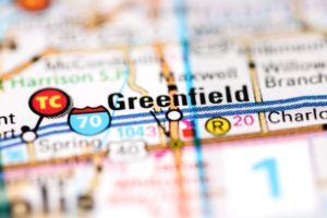 Greenfield Indiana on a map