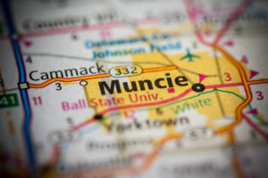 Muncie Indiana on a map