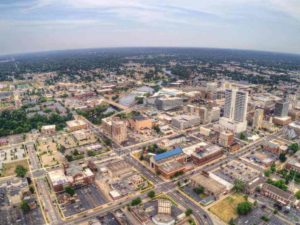South Bend Indiana aerial view