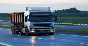 dump truck on the road