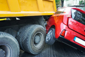 Truck and Car crash collision accident