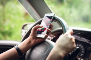 distracted driver using phone