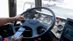 distracted truck driver in st. louis