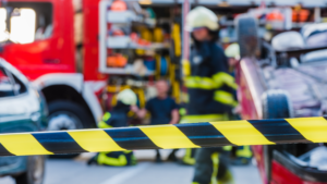 truck accident scene