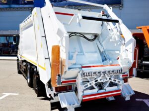 garbage truck in St. Louis, MO