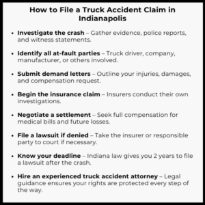 How to File a Truck Accident Claim in Indianapolis