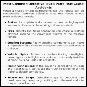 Most Common Defective Truck Parts That Cause Accidents