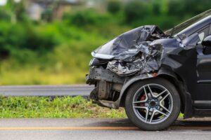 Car accident on road