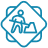 Construction zone sign icon