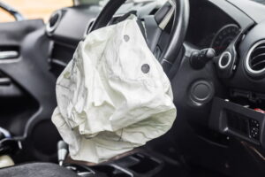 Airbag exploded after car accident